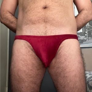 N2N Bodywear Red Velvet Bikini Brief Size L